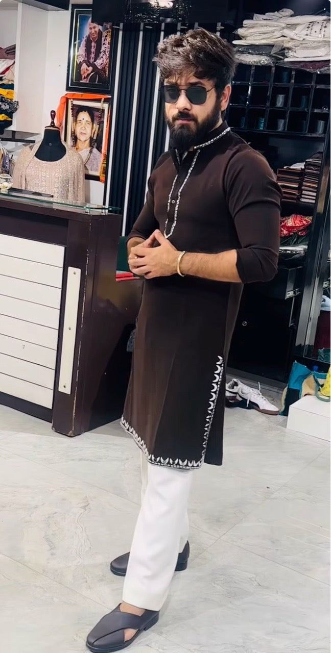 Chand Mirror Kurta Set With Pants