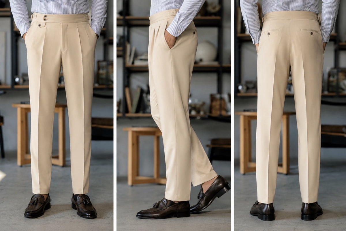 Ticket pocket Single Pleated Gurkha Pant